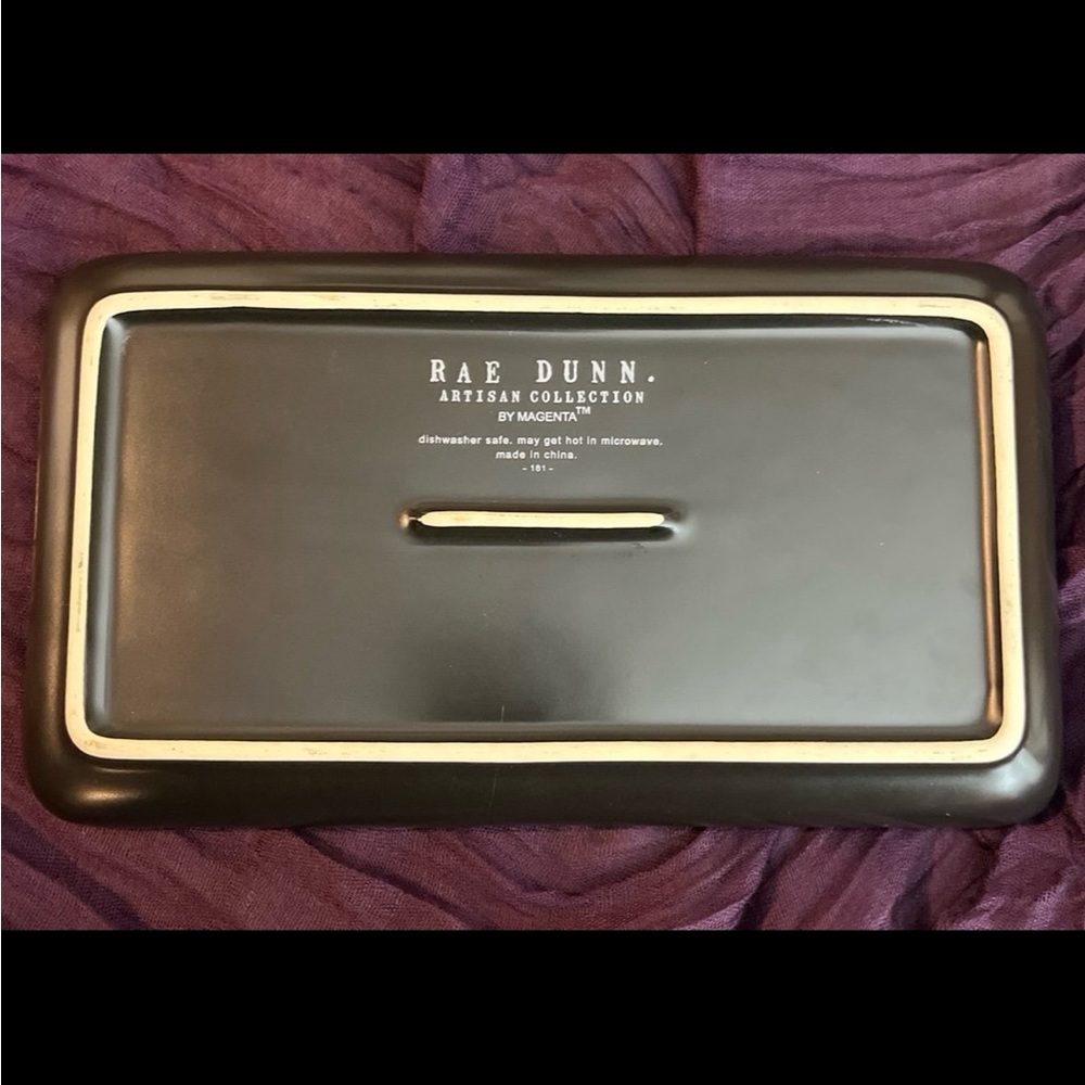 Rae Dunn “Let’s Dance” Skeleton Black Tray - Picture 2 of 6